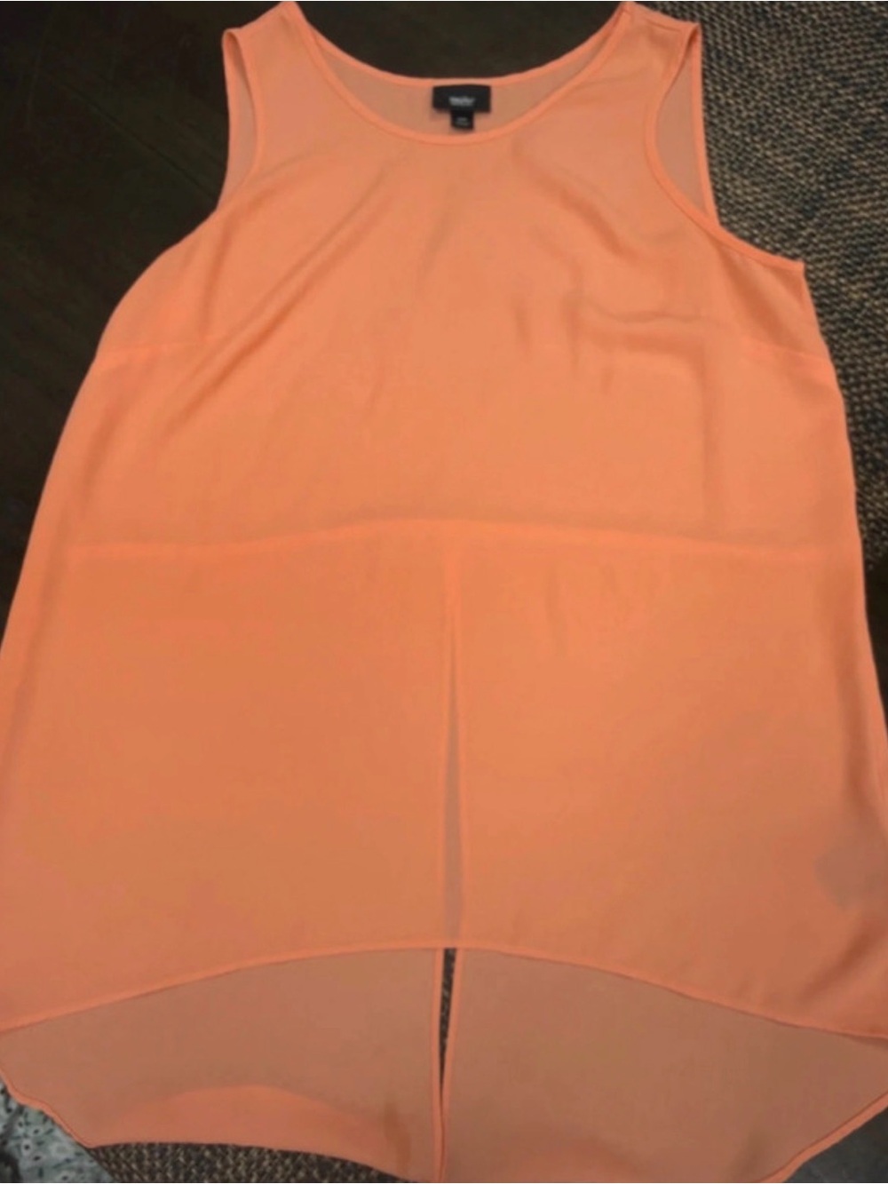 Mossimo Supply Co. Coral Peach Sleeveless High-Low Tank